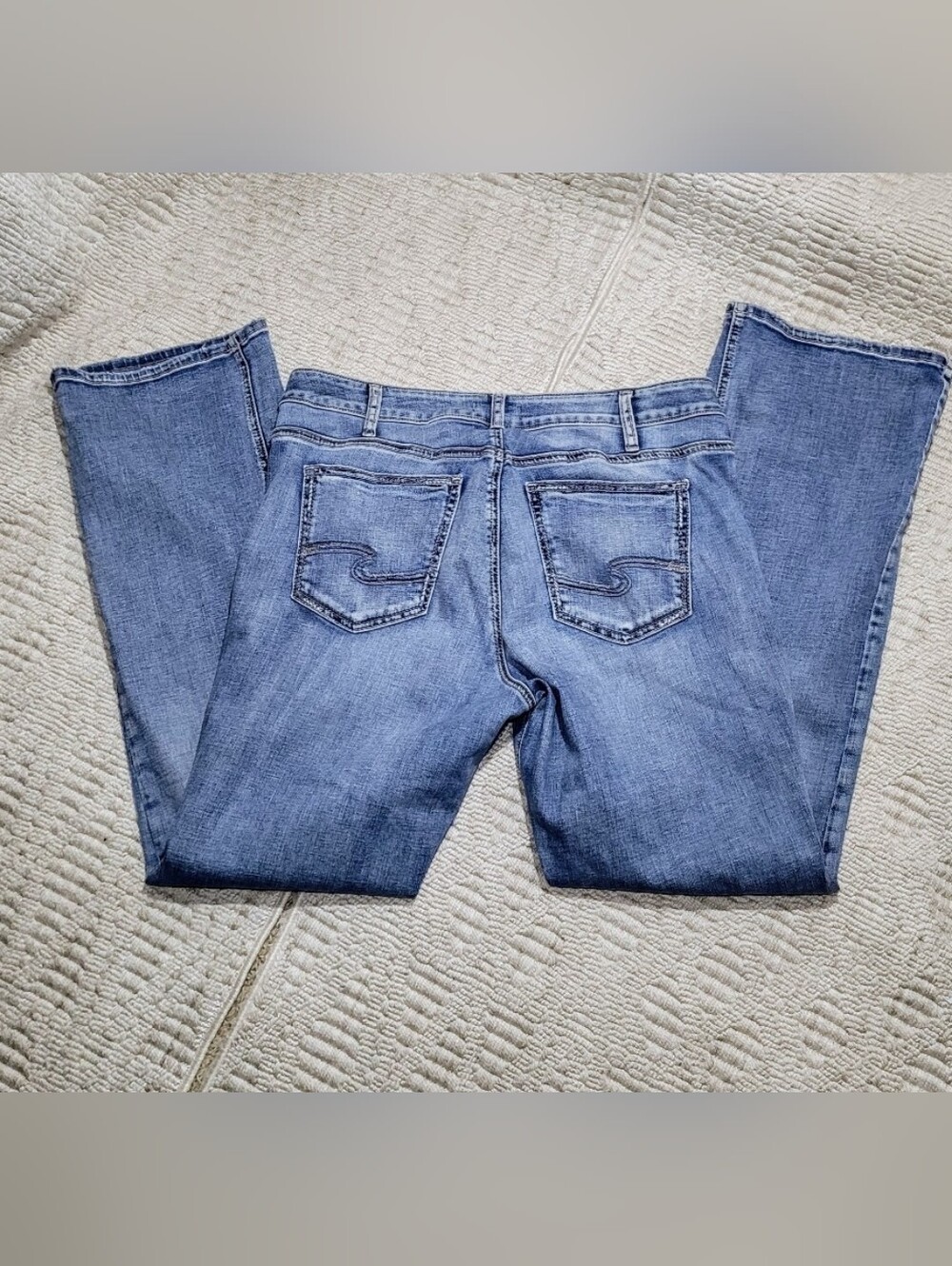 Silver Jeans Suki Slim Boot Women's Sz 14 (W36 L33) Medium Wash Blue Denim